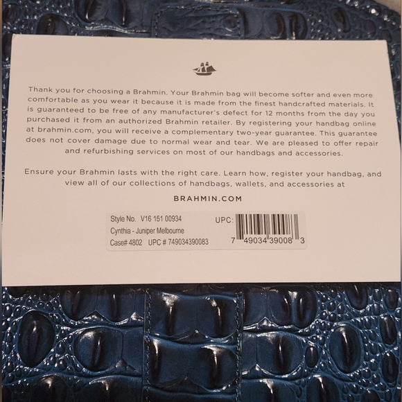 Brahmin Cynthia Juniper Melbourne Leather Bag - Picture 14 of 14